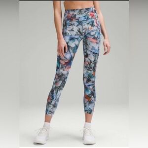 Lululemon Fast and Free High-Rise Tight 25" Luminescent Floral Multi Legging 8